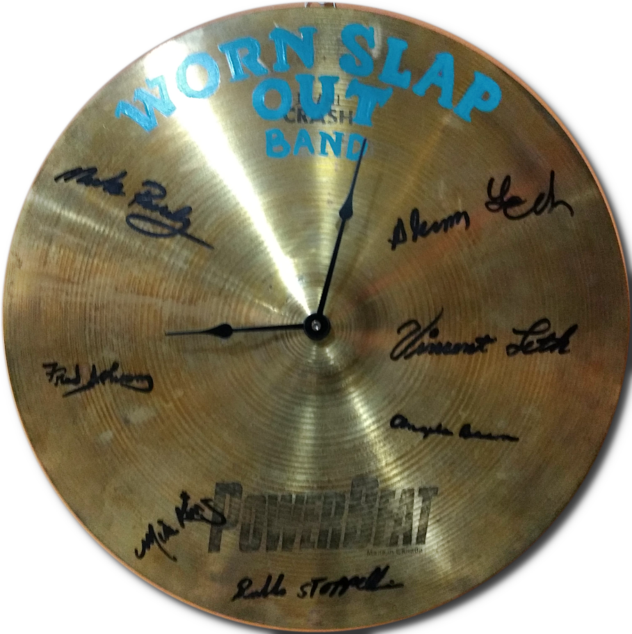 Worn Slap Out Cymbal Clock